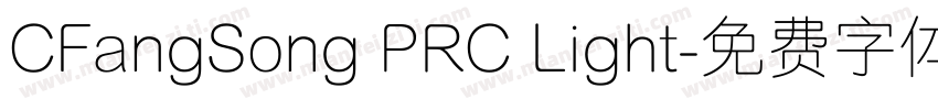 CFangSong PRC Light字体转换